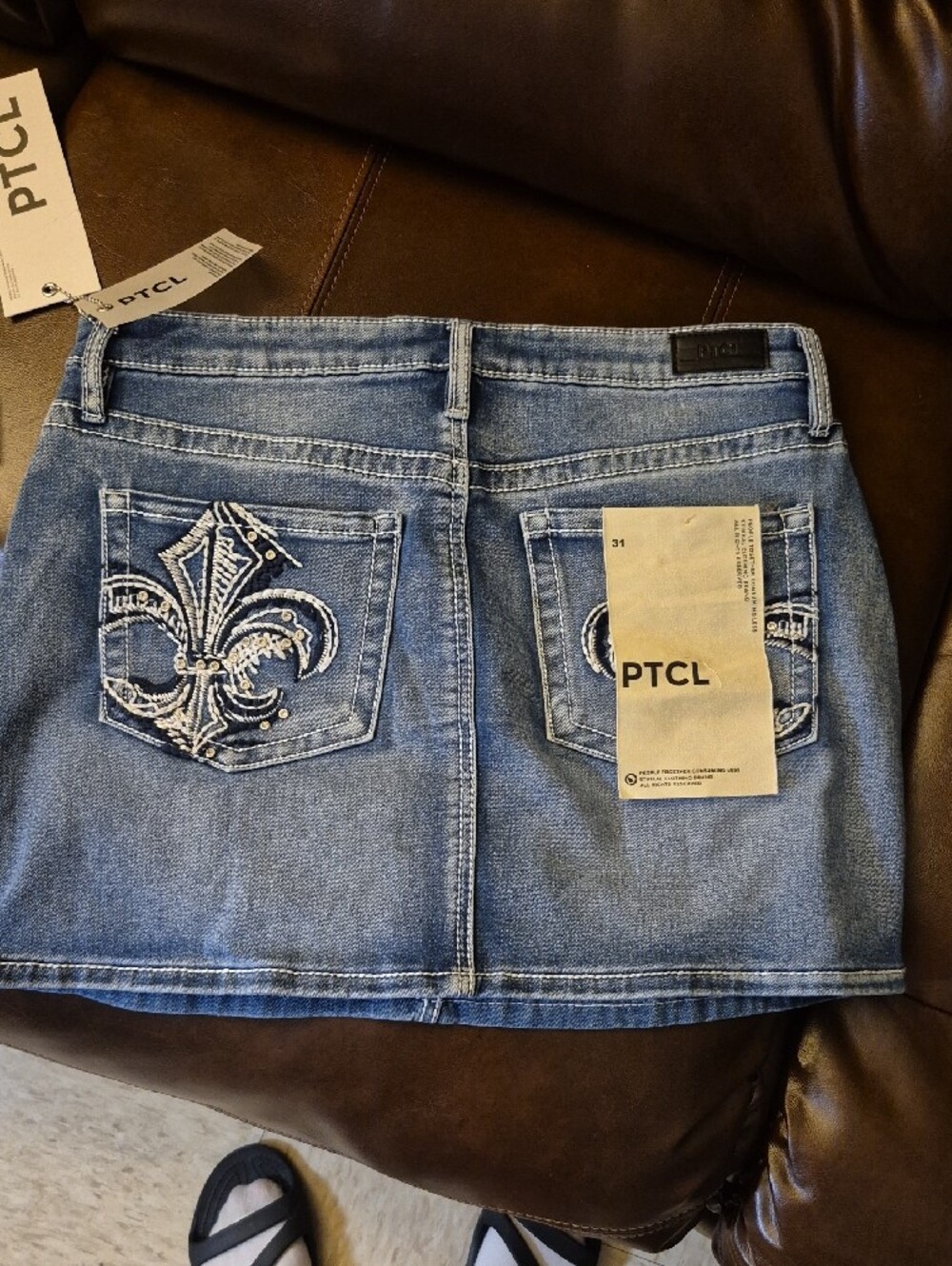 PTCL Classic Denim Mini Skirt in Light Blue
